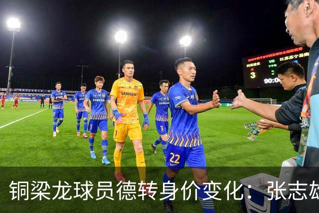 铜梁龙球员德转身价变化：张志雄等11人上升，阿马杜等4人下降